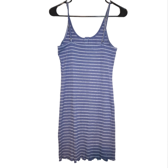 Set of 2 Arizona Jean Co. Blue & Orange Ribbed Striped Tank Mini Dress Size M - Picture 10 of 13